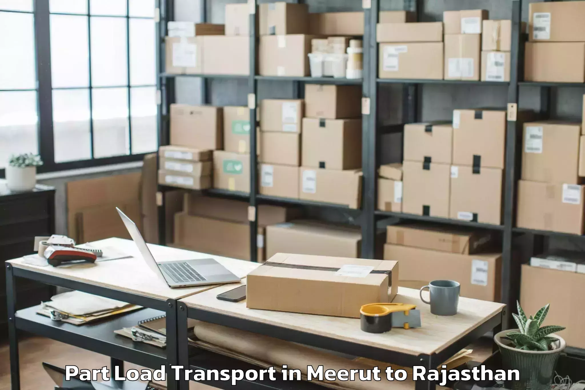 Leading Meerut to Hindaun Part Load Transport Provider